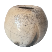 Vase ball ceramic raku