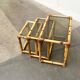 Nest of bamboo and glass tables in mid-century style, 1960s, set of 3.