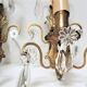 Pair of wall lamps patinated gilded bronze and early twentieth century glass grapevines