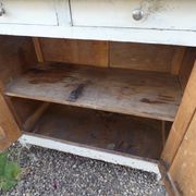 Old patinated wooden sideboard