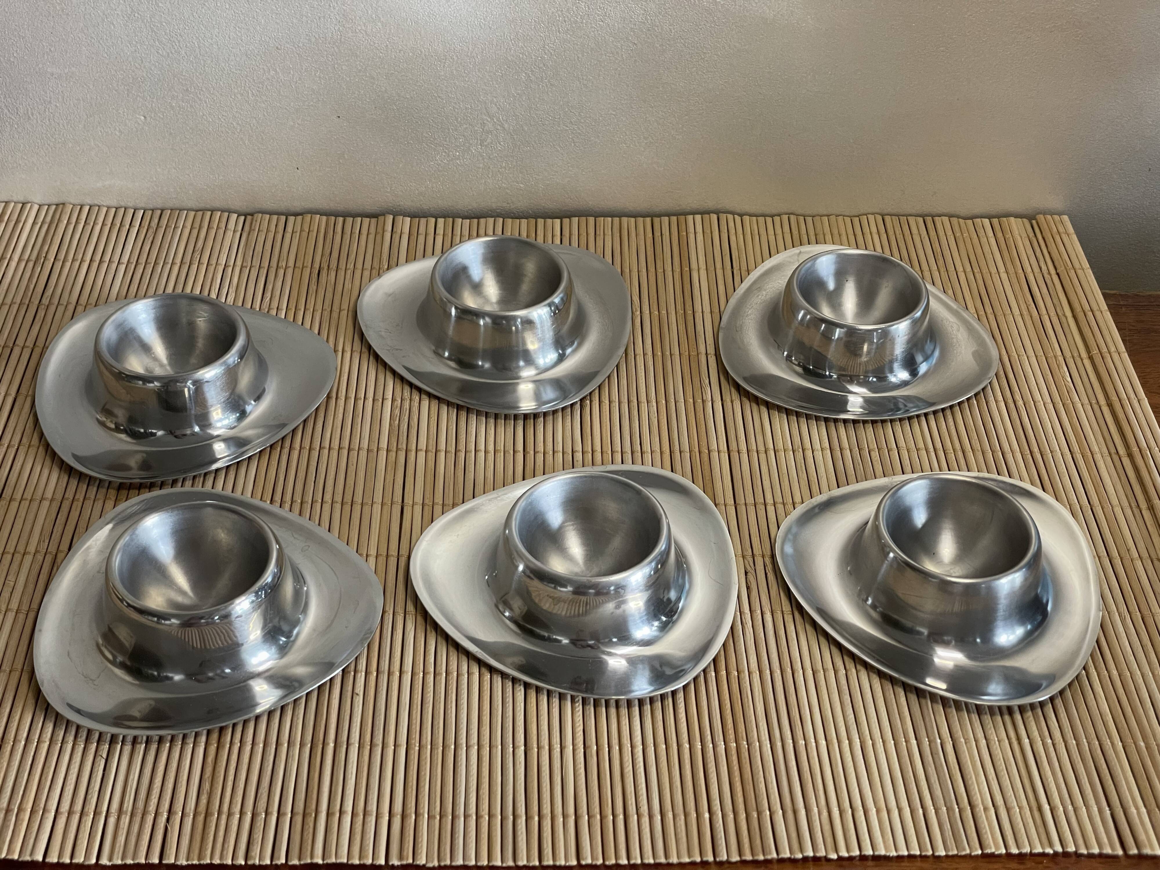 6 stainless steel shells