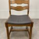6 vintage solid wood brutalist chairs