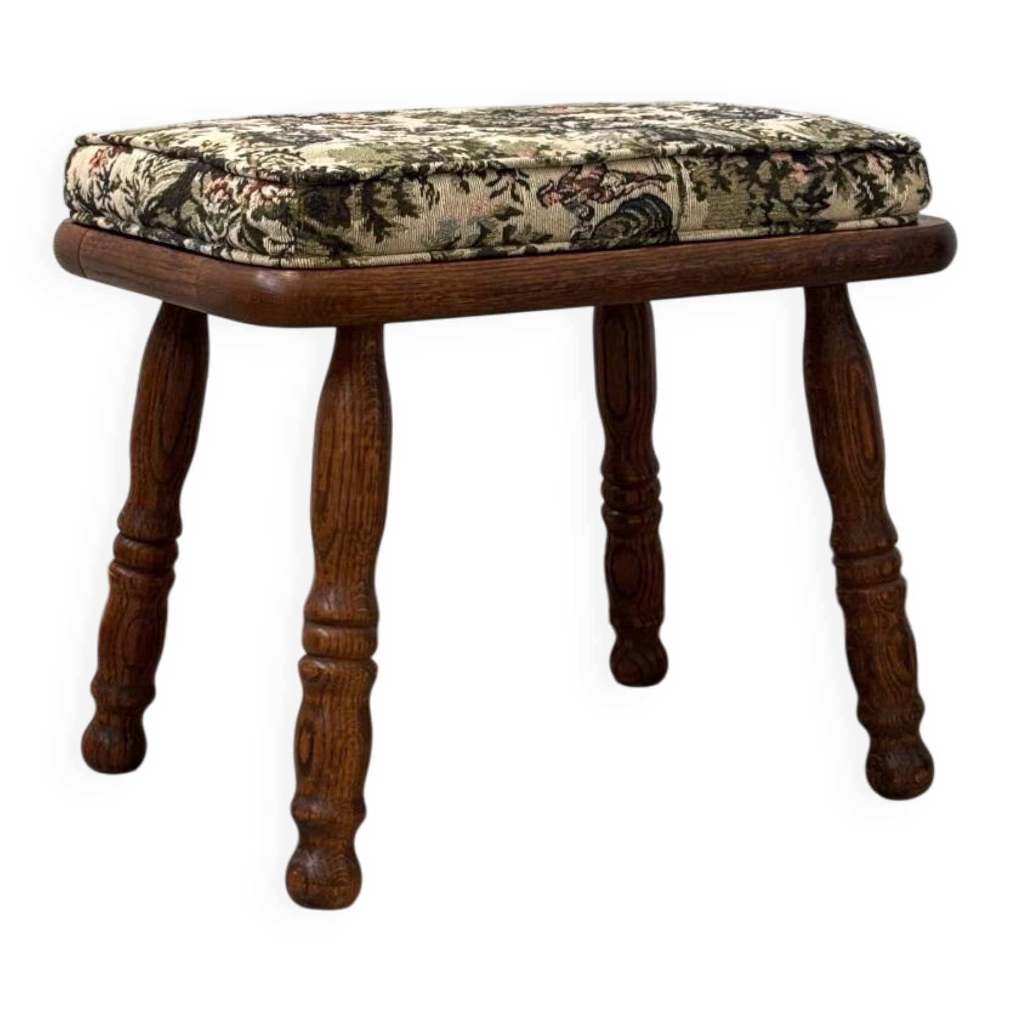 Wooden stool with cushion