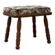 Wooden stool with cushion