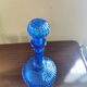 Vintage blue fluted decanter