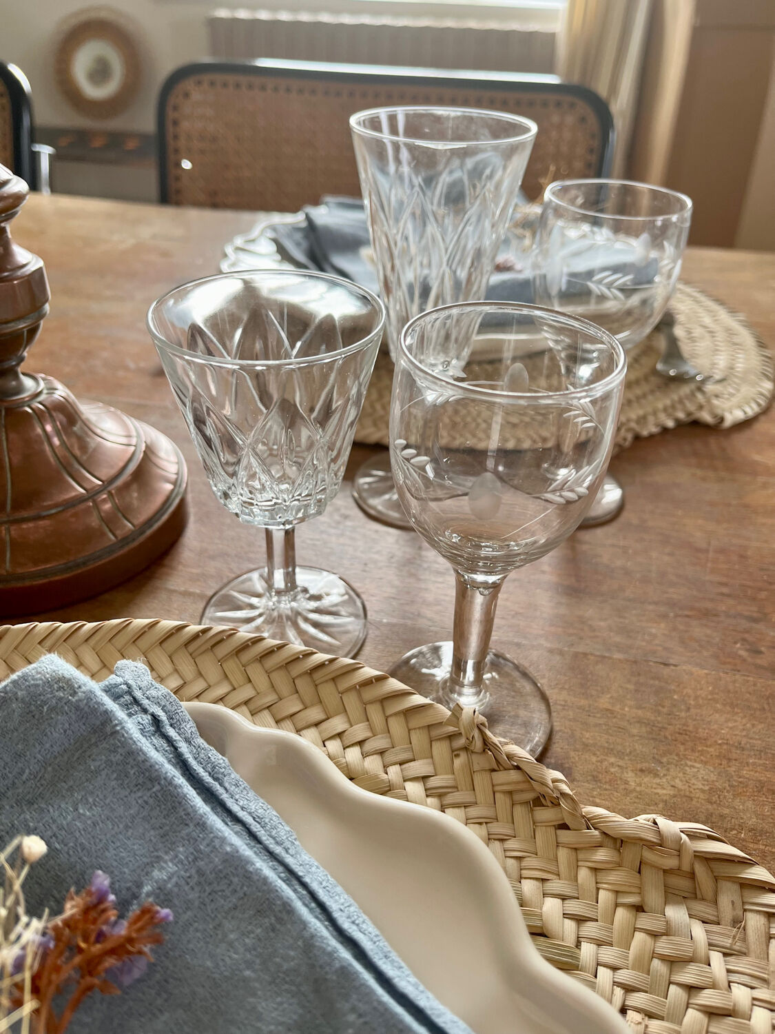 Vintage liqueur wine glasses 1960