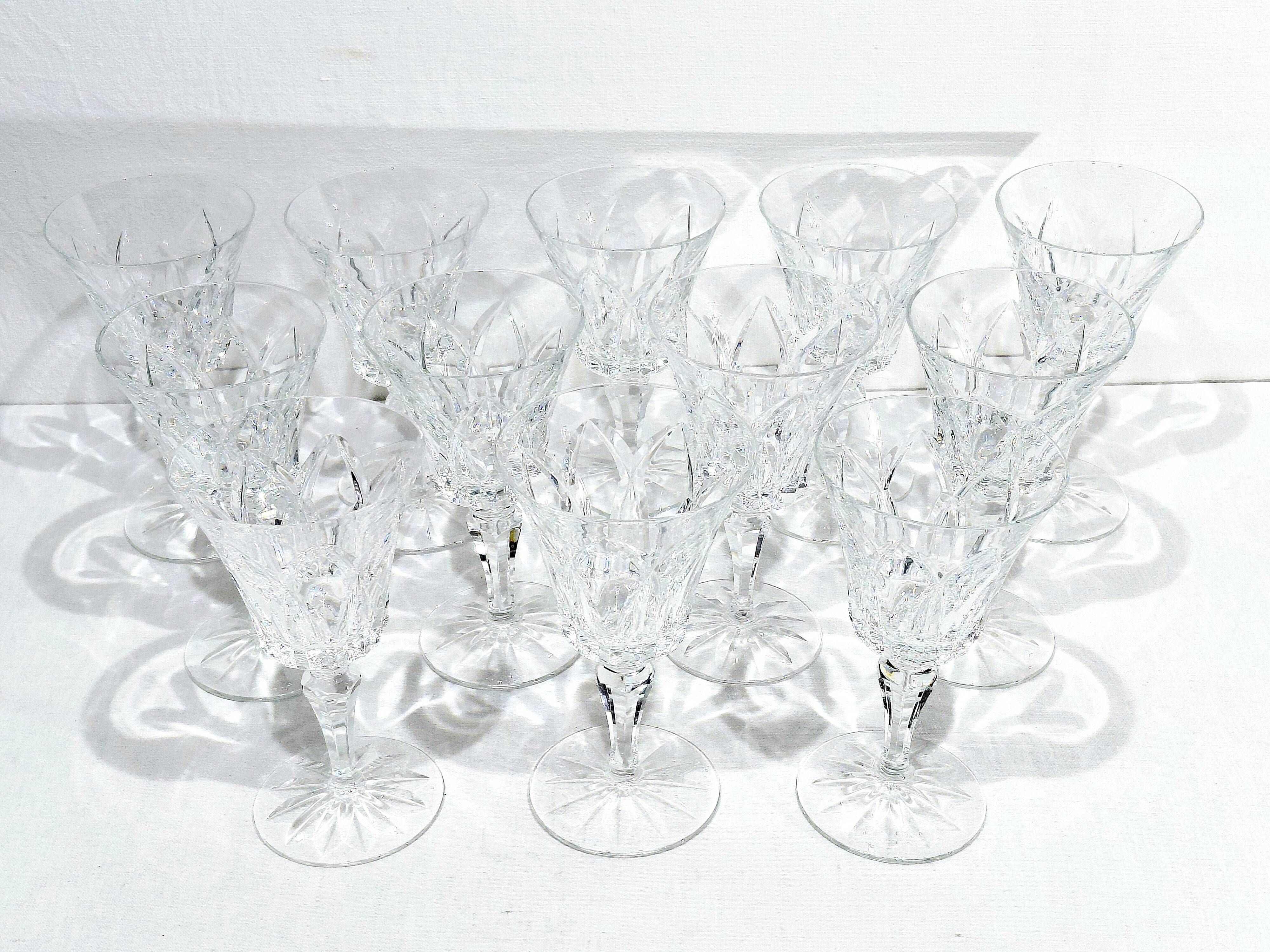 12 White Wine Glasses St Louis Camargue Model