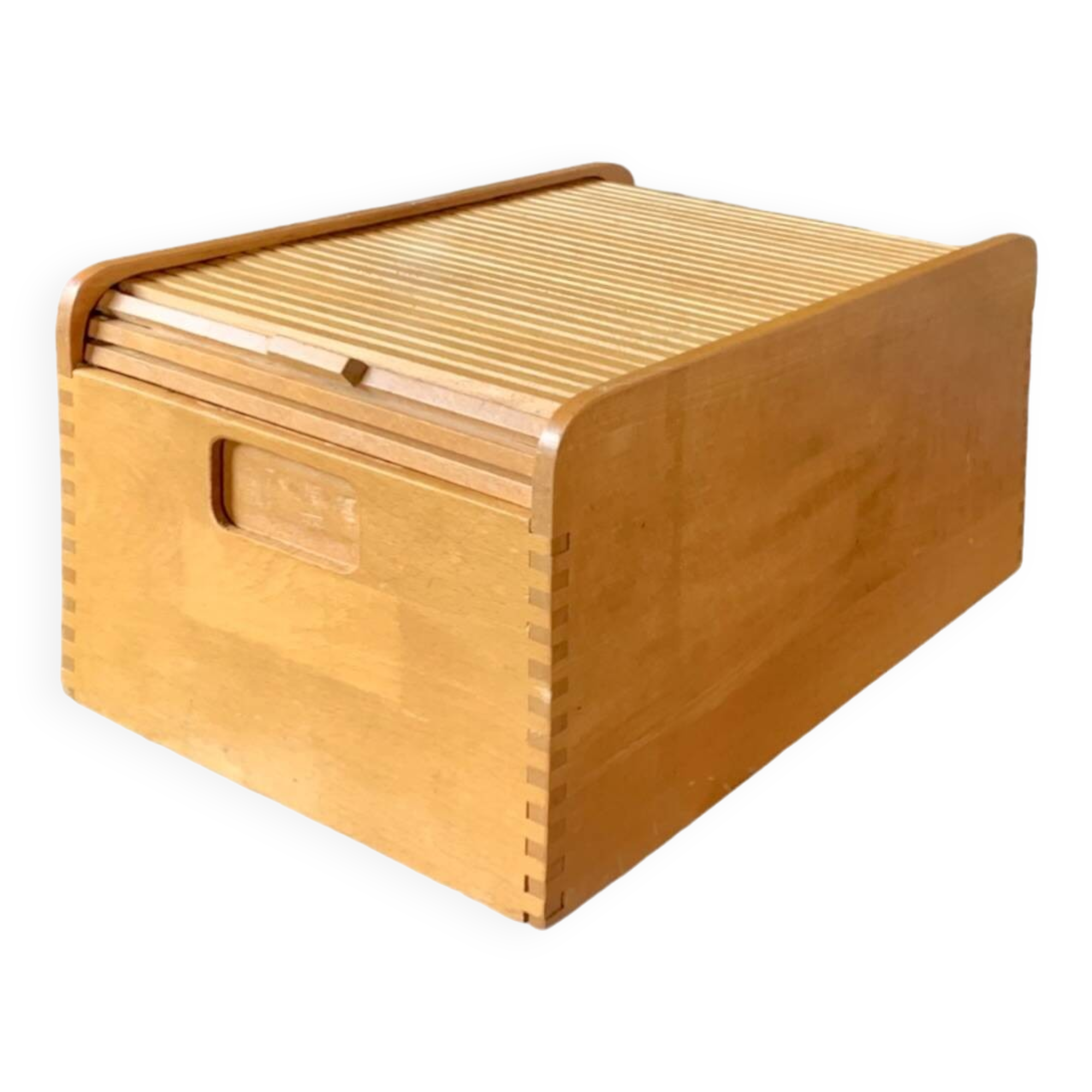 Old wooden filing box with shutter