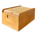 Old wooden filing box with shutter