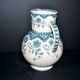 Vase, pichet Malines en faïence fleuri bleue Sarreguemines U&C