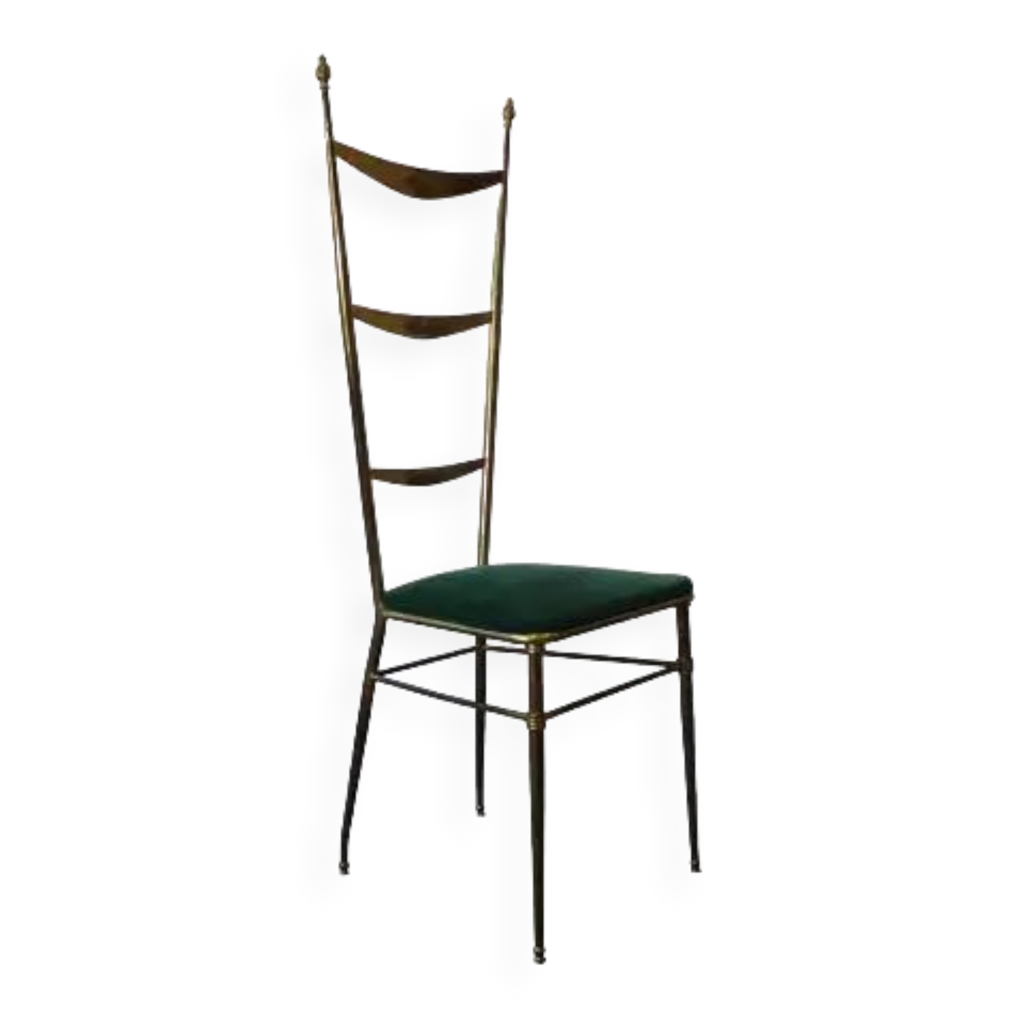 High-back Chiavari chair by Gaetano Descalzi, Italy, 1950