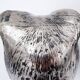 Vintage Silver Plastic Owl Ice Bucket - 1970's