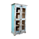 Old glass cabinet in Burmese teak
