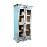 Old glass cabinet in Burmese teak