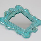 Art Deco wall mirror Theatre in terracotta by Gmundner Keramik, Austria, 1930s