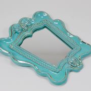 Art Deco wall mirror Theatre in terracotta by Gmundner Keramik, Austria, 1930s