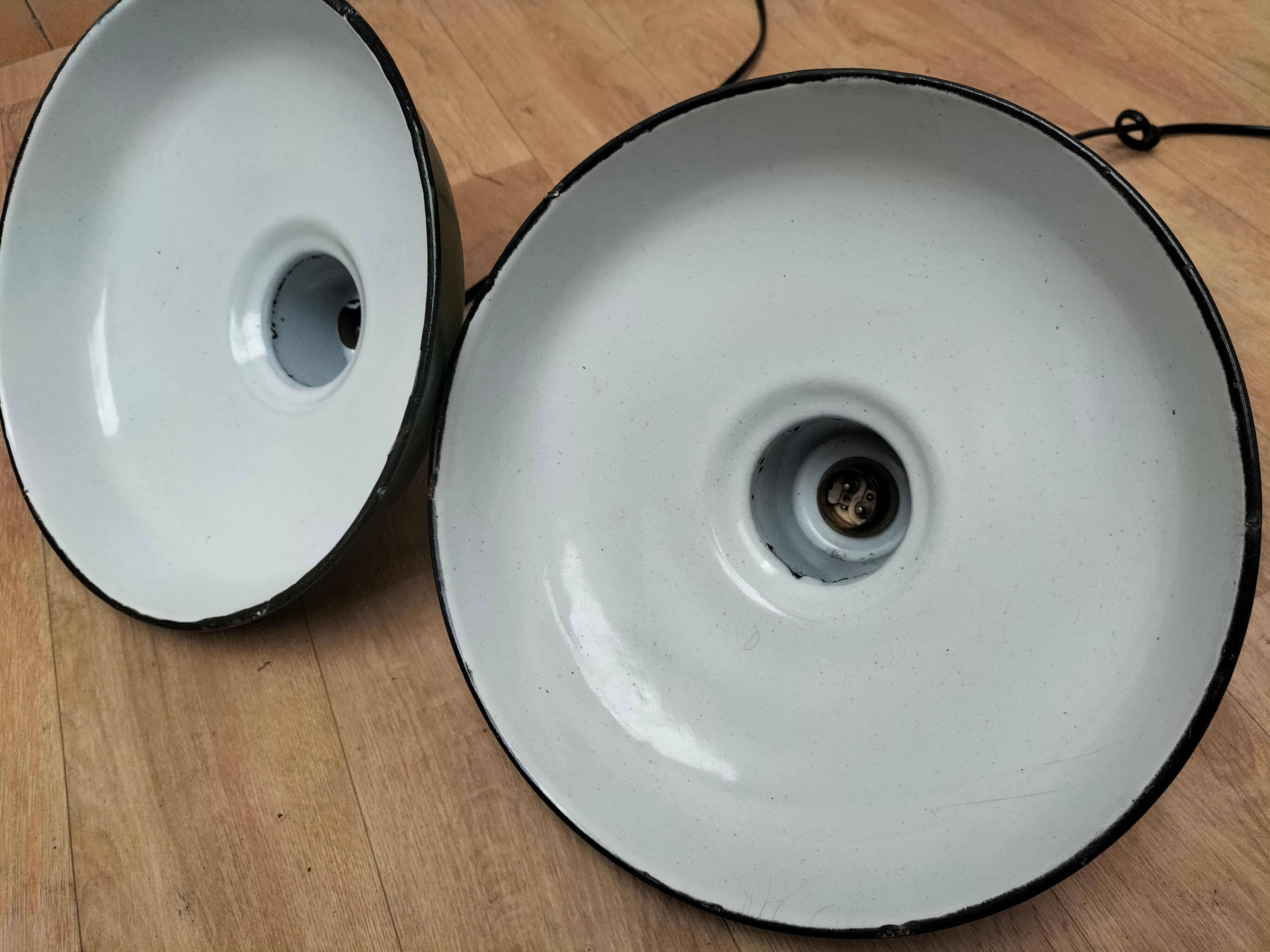 Pair of industrial lamps