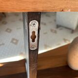 Stained wooden shelf