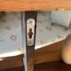 Stained wooden shelf