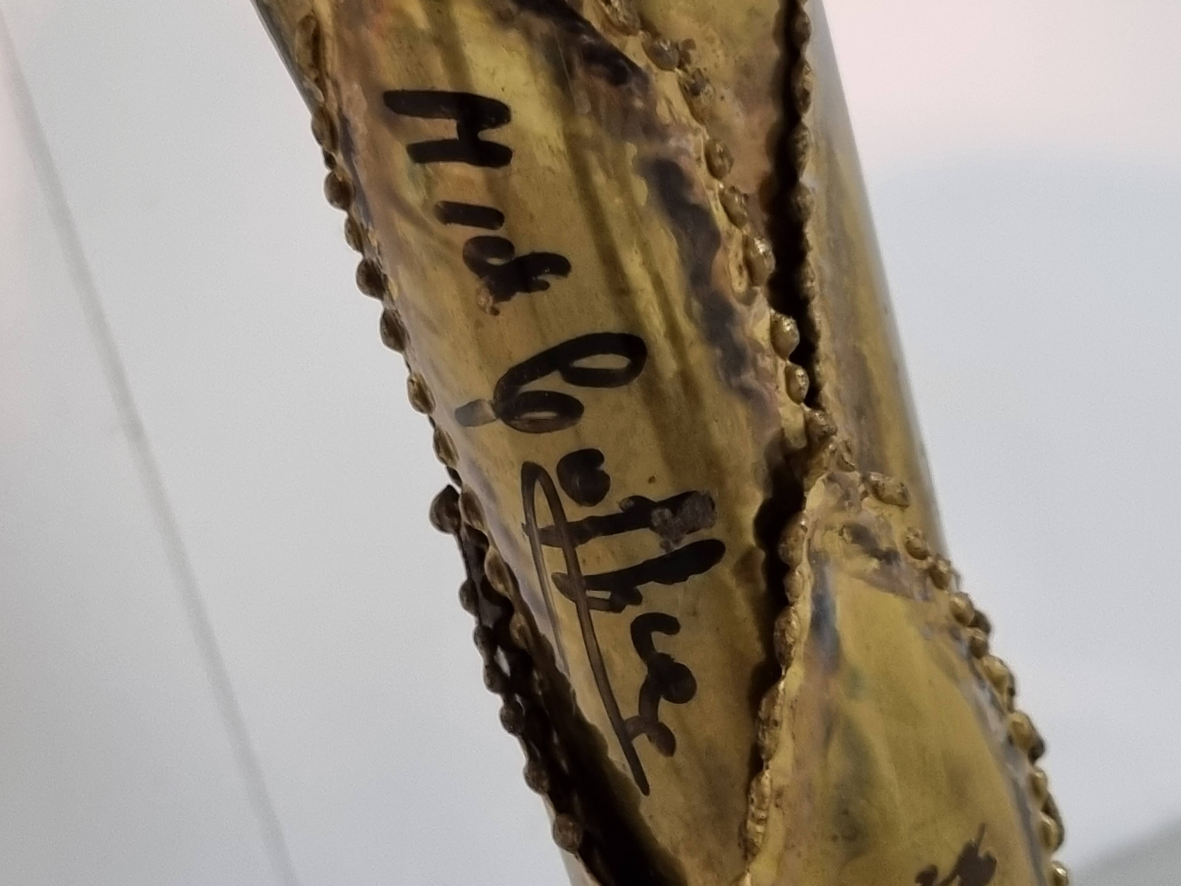 Maison jansen palm table lamp, 1970s