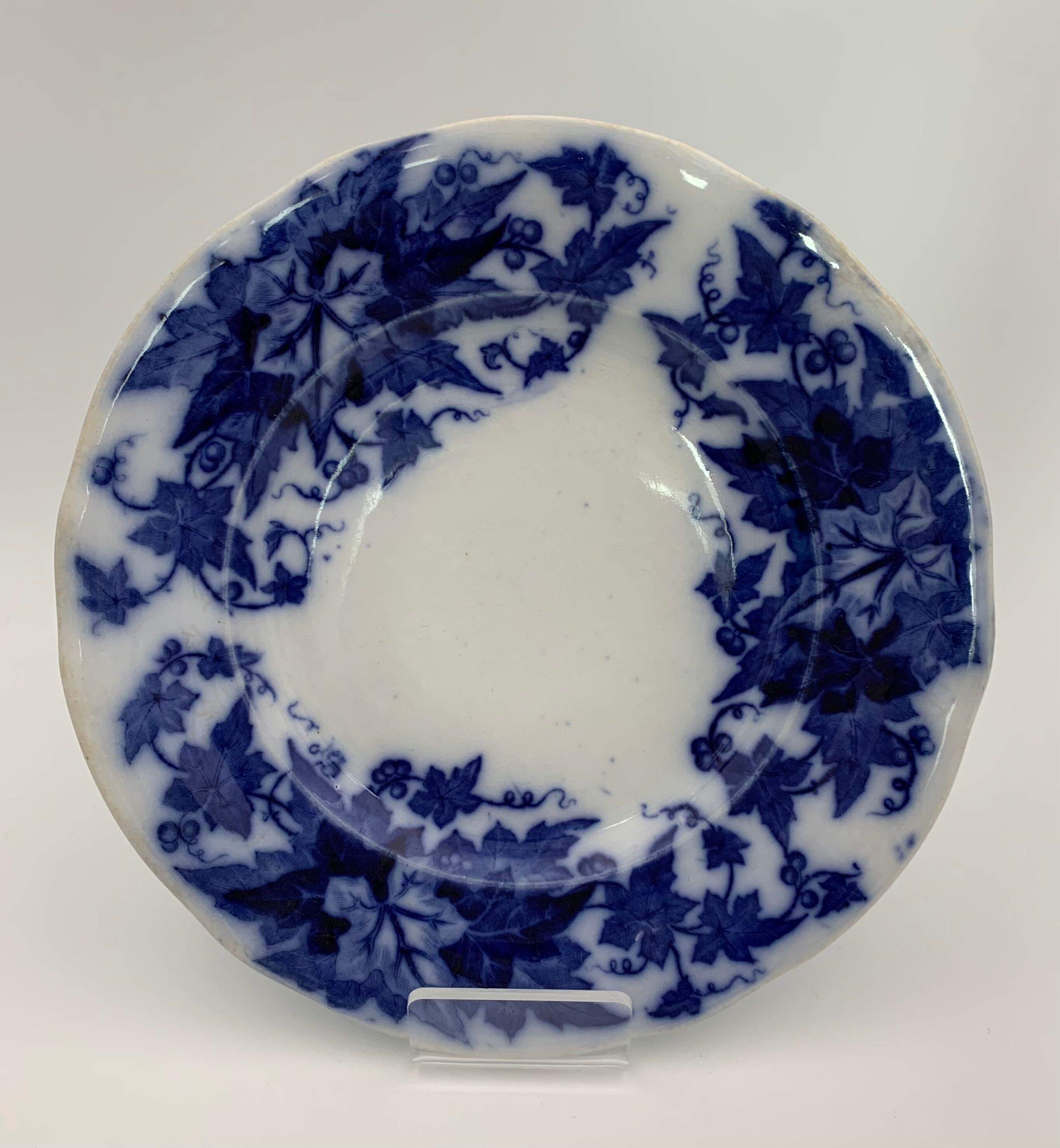 Old earthenware plate SARREGUEMINES, Bryonia model - Late 19th century