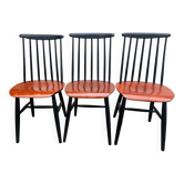 Scandinavian chairs by Tapiovaara, Fanett model, vintage 60s