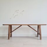Antique wooden farm bench