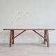 Antique wooden farm bench