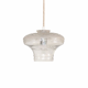 Lampe suspendue Art Déco en verre taillé