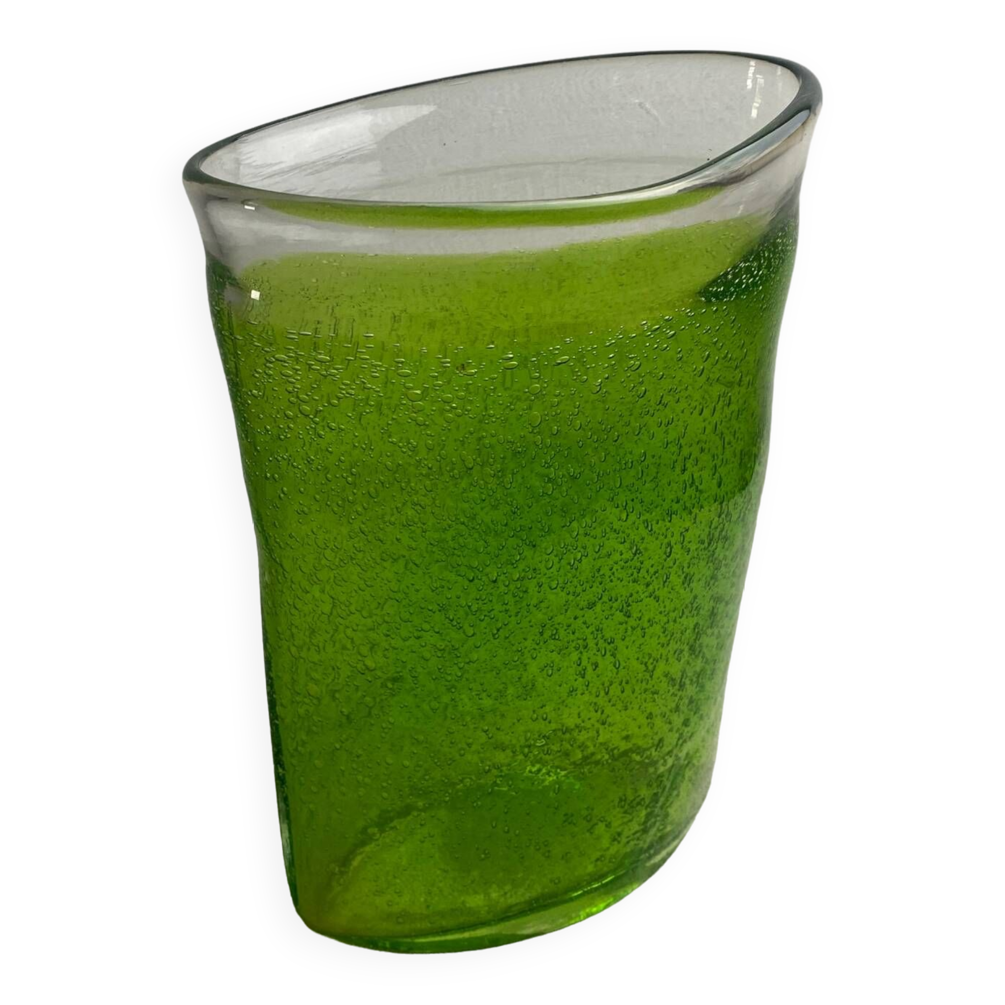 Vintage bubble glass vase