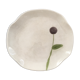 Plat décor fleur mauve