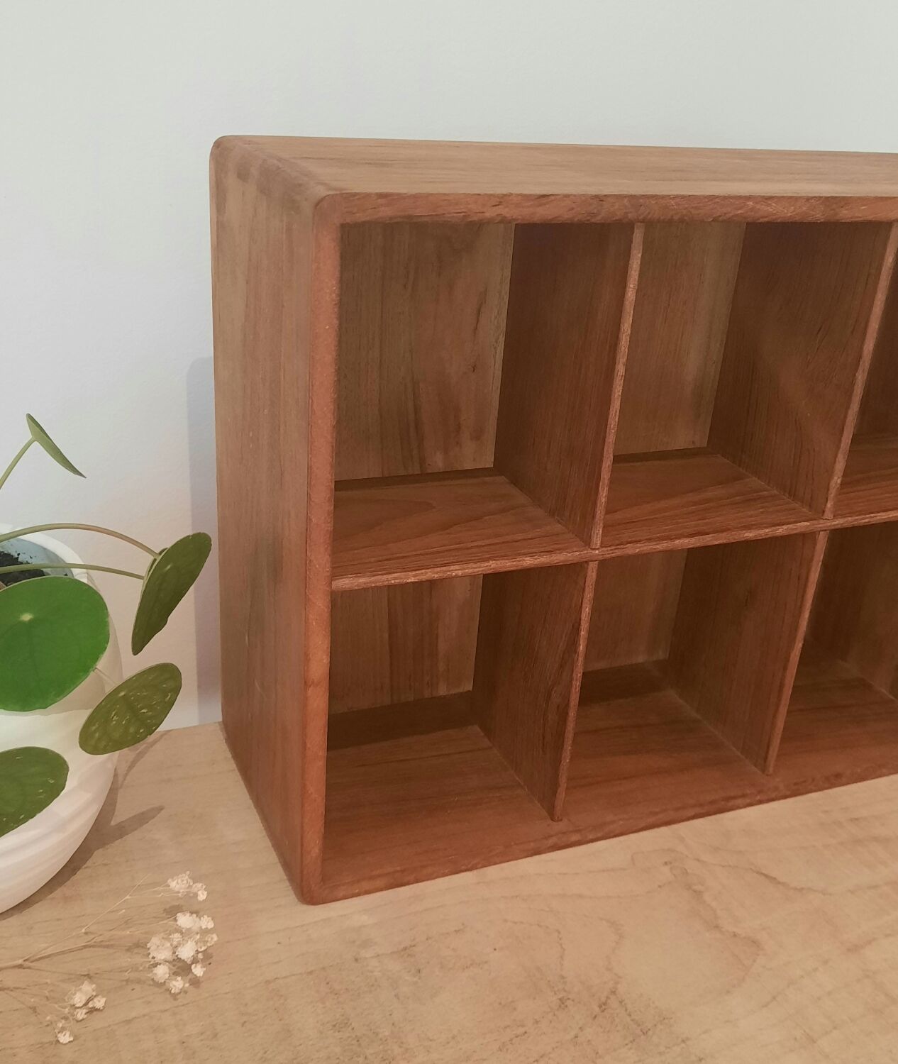 Wooden wall shelf