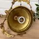 Suspension lamp in gilded bronze and frosted glass nineteenth century