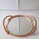 Plateau Brass Milano mirror and handles imitating rope.