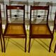 4 chaises style directoire en acajou massif