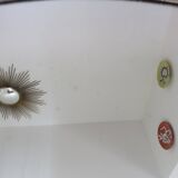 Round mirror tray, in chrome metal, Art Deco, 1930s-1940s