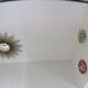 Plateau miroir rond, en métal chromé, art déco, années 30-40