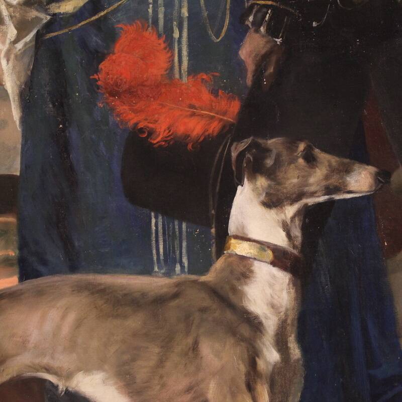 Great 19th-century portrait signed by Francesco Vinea