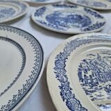 6 vintage flat plates