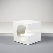 Space age white coffee table, Italy 1970s