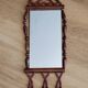 Miroir bohème vintage en perles de bois