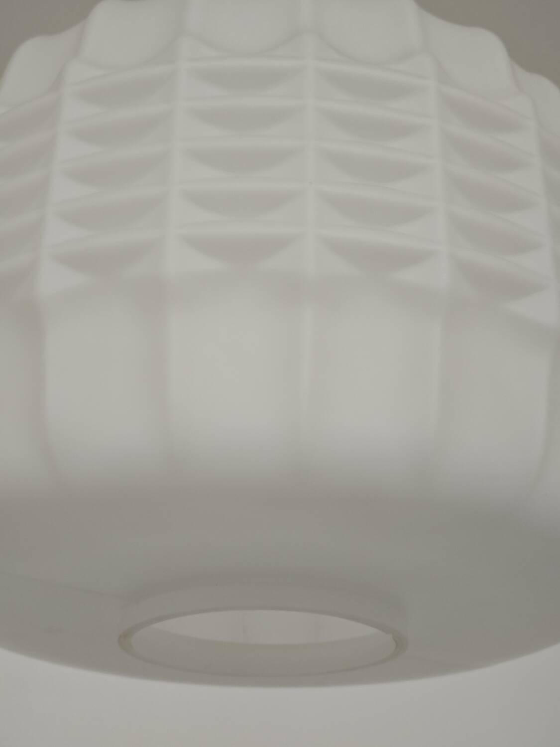 Opaline suspension origami lantern Czechoslovakia 1960