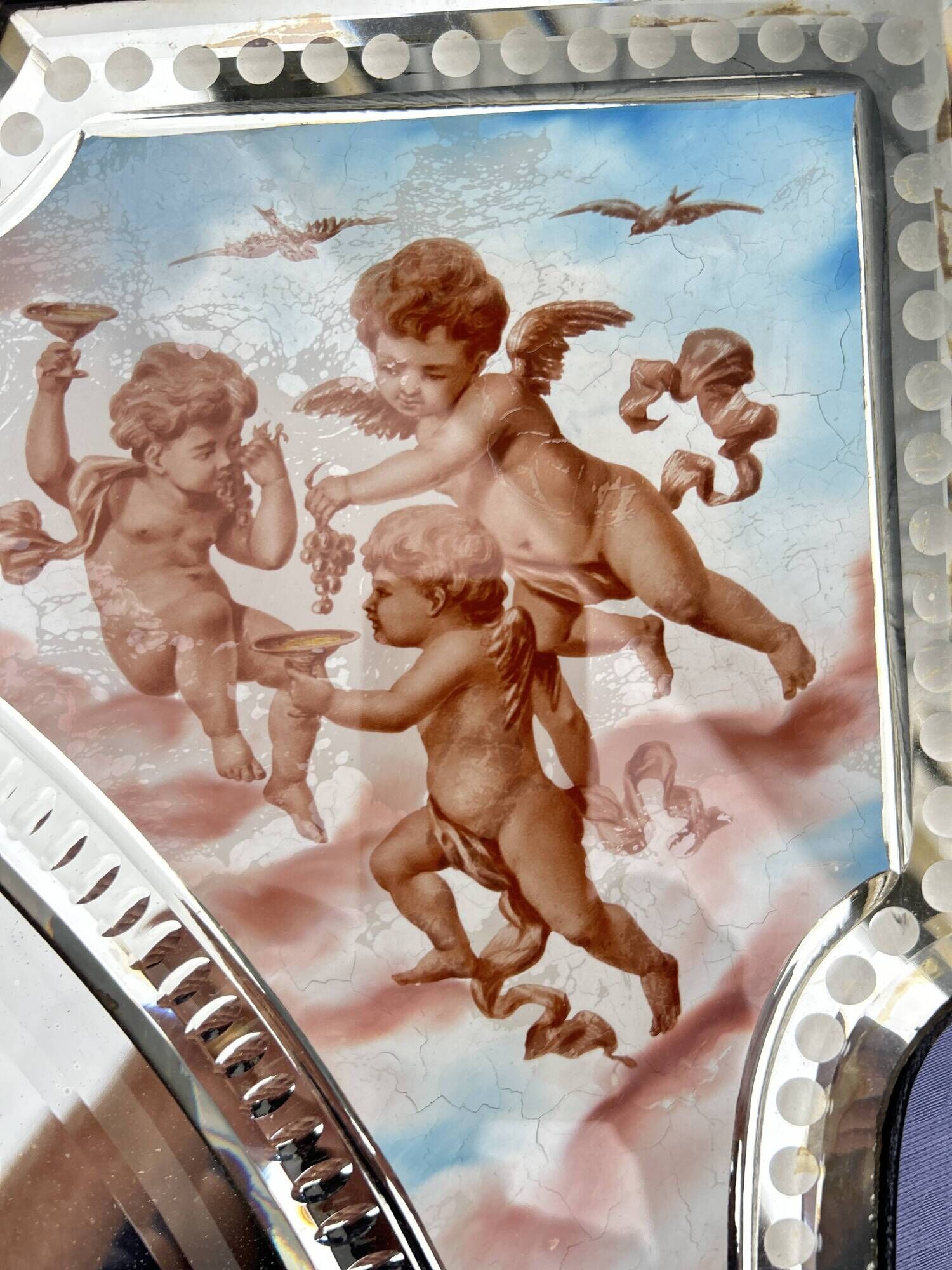 Italian mirror with the four seasons