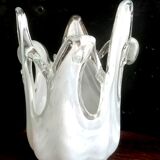 Murano splash vase with golden sequins