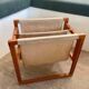 Vintage wooden magazine rack