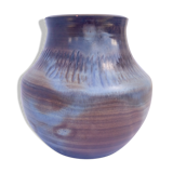 Vase bleu et marron Dieulefit
