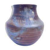 Vase bleu et marron Dieulefit