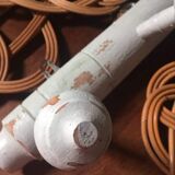 Coat rack bamboo patinated celadon green