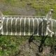 Public bench, street furniture, wrought iron garden bench