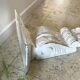White Patinated Wall Console Shelf